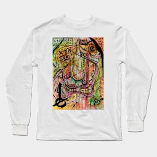 Abstract Coloured Smile Long Sleeve T-Shirt